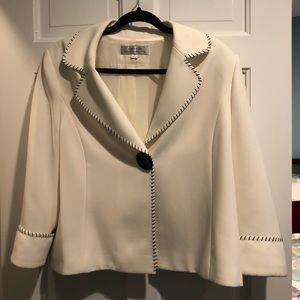 Tahari Blazer with Black Stitching